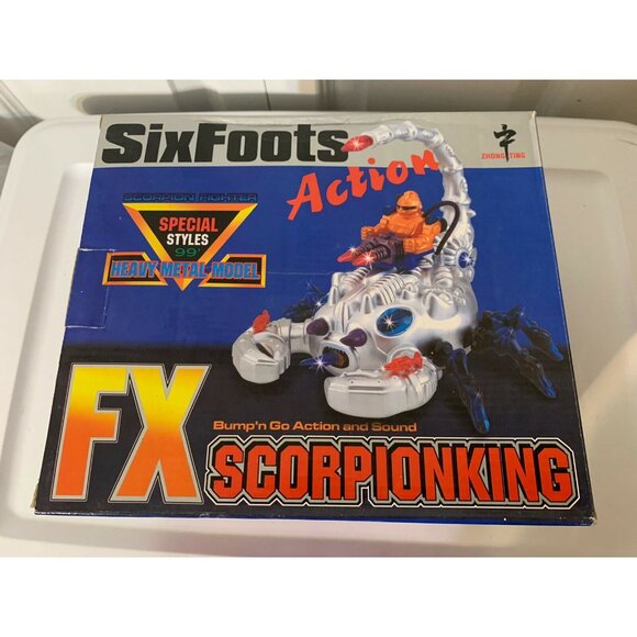 RARE VINTAGE 90'S SPACE SIX LEG FX SCORPION‎ KING FIGHTER ROBOT CHINA NEW… - Picture 3 of 6